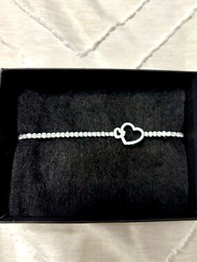 NWT Sterling Silver Rhinestone Adjustable Bracelet